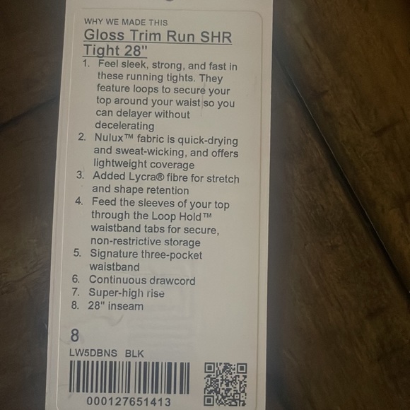 USED Lululemon Super Hi-Rise Tight
Excellent cond. except the drawcord is torn - Picture 9 of 9